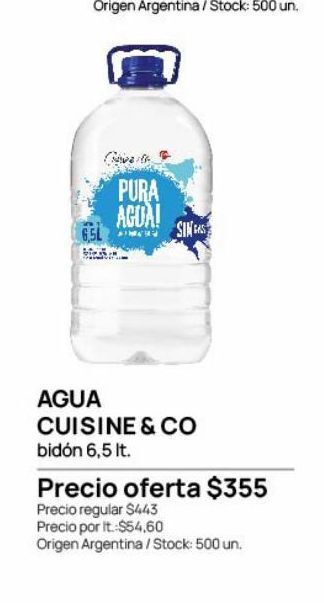Jumbo Agua cuisine & co oferta