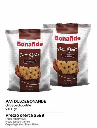 Jumbo Pan dulce bonafide oferta