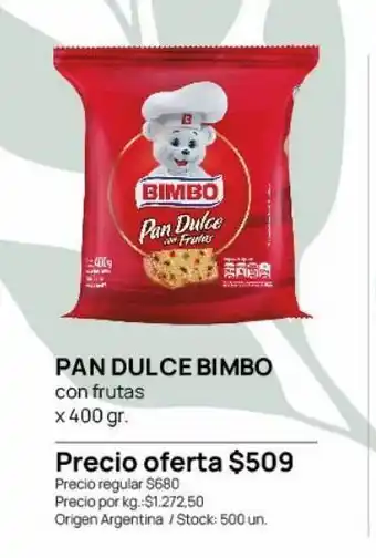 Jumbo Pan dulce bimbo oferta