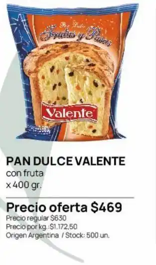 Jumbo Pan dulce valente oferta