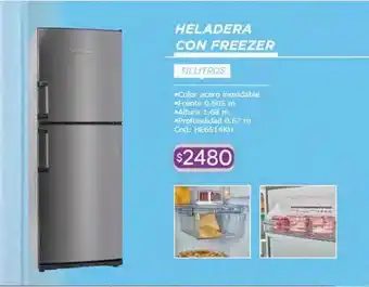 Cuotas del Sur Heladera con freezer oferta