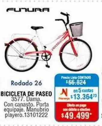 Futura bicicleta de paseo rodado 26