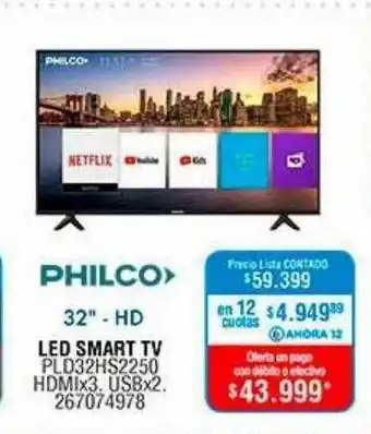 Perozzi Philco led smart tv 32 oferta
