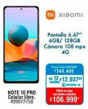 Perozzi Xiaomi note 10 pro celular libre oferta