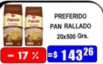 Dulcenter Preferido pan rallado oferta