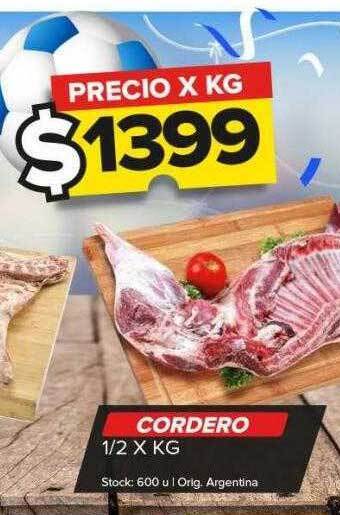 Carrefour Maxi Cordero 1-2 x kg oferta