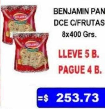 Dulcenter Benjamin pan dce c frutas oferta