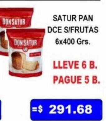 Dulcenter Satur pan dce s frutas oferta