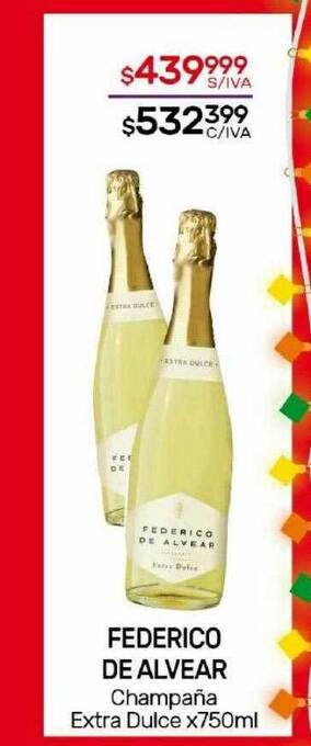 Nini Mayorista Federico de alvear champaña extra dulce oferta
