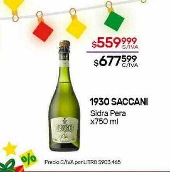 Nini Mayorista 1930 saccani sidra pera oferta