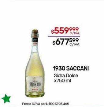 Nini Mayorista 1930 saccani sidra dolce oferta