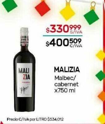 Nini Mayorista Malizia malbec cabernet oferta