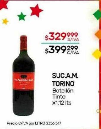 Nini Mayorista Suc a.m. torino botellón tinto oferta