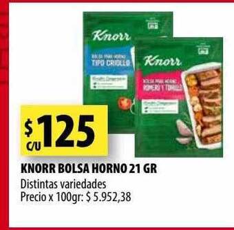 Knorr bolsa horno