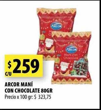 Punto Mayorista Arcor maní con chocolate oferta