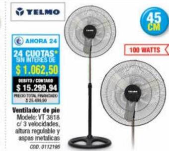 Rio Shop Deco Ventilador de pie yelmo oferta