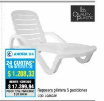 Rio Shop Deco Reposera piletera 5 posiciones oferta