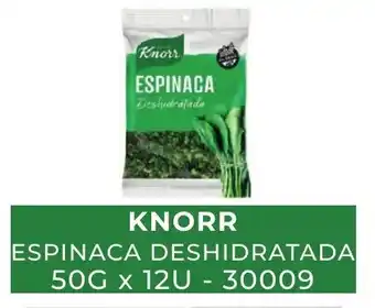 Masivos Knorr Espinaca Deshidratada 50g x 12u oferta