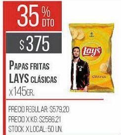 Disco Papas fritas lay's 145g oferta