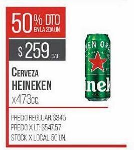 Disco Cerveza heineken 473cc oferta