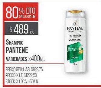 Disco Shampoo pantene 400ml oferta