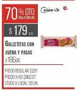 Disco Galletas con avena y pasas 186g oferta