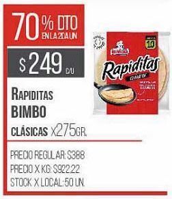 Disco Rapiditas bimbo clásica 275g oferta