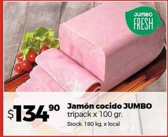 Disco Jamón cocido jumbo tripack 100g oferta