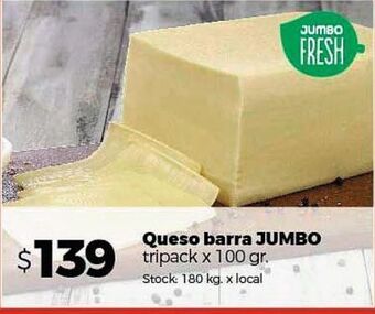 Disco Queso barra jumbo tripack 100g oferta
