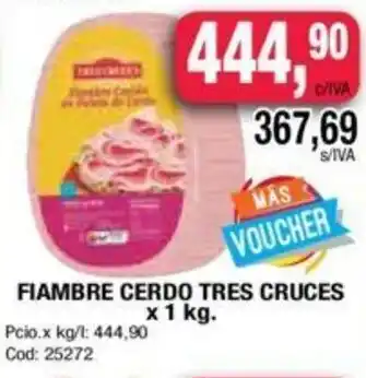 Maxiconsumo Fiambre Cerdo Tres Cruces x 1 kg. oferta