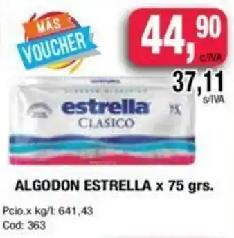 Maxiconsumo Estrella Algodon x 75 grs. oferta