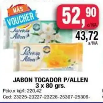 Maxiconsumo P/Allen Jabon Tocador 3 x 80 grs. oferta