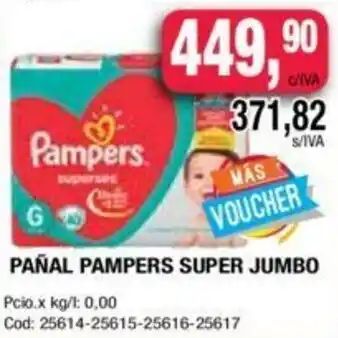 Maxiconsumo Pampers Pañal Super Jumbo oferta