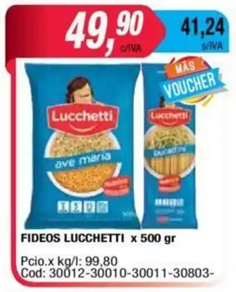 Maxiconsumo Lucchetti Fideos x 500 gr oferta