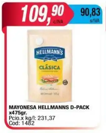 Maxiconsumo Hellmann's Mayonesa D-Pack x475gr. oferta