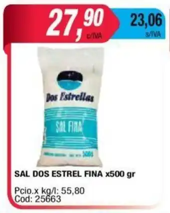 Maxiconsumo Dos Estrellas Sal Fina x500 gr oferta