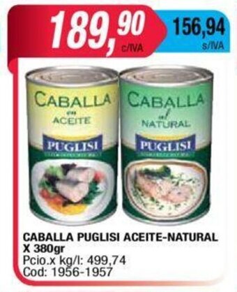 Maxiconsumo Caballa Puglisi Aceite-Natural x 380gr oferta