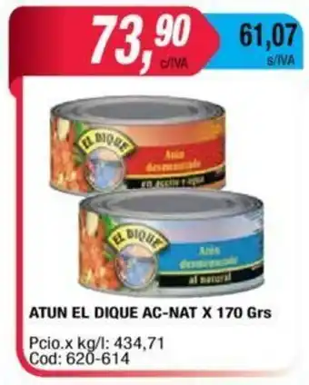 Maxiconsumo El Dique Atun AC-NAT X 170 Grs oferta