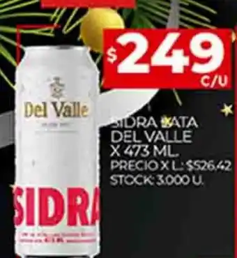 Supermercados DIA Sidra Lata Del Valle x 473 ml. oferta