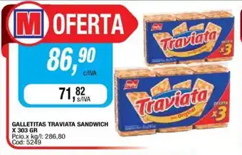Maxiconsumo Traviata Galletitas Sandwich x 303 GR oferta
