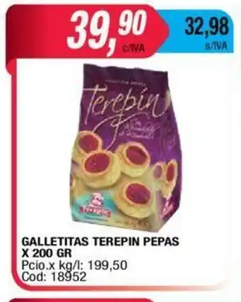 Maxiconsumo Terepin Pepas Galletitas x 200 GR oferta