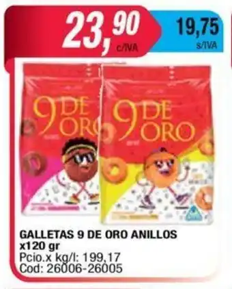 Maxiconsumo 9 De Oro Galletas Anillos x120 gr oferta