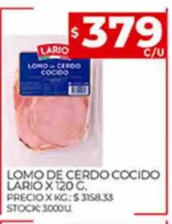 Supermercados DIA Lomo De Cerdo Cocido Lario x 120g oferta