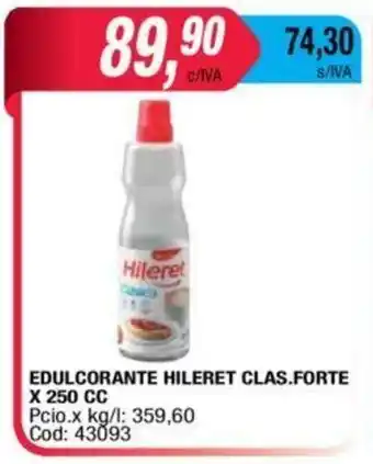 Maxiconsumo Hileret Edulcorante Clas.Forte x 250 CC oferta