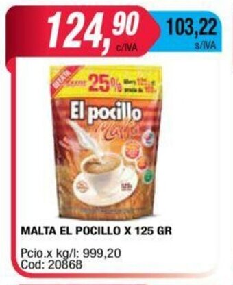 Maxiconsumo El Pocillo Malta x 125 GR oferta
