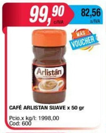 Maxiconsumo Arlistán Café Suave x 50 gr oferta