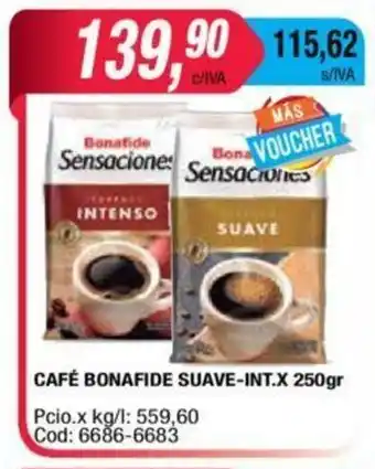 Maxiconsumo Bonafide Café Suave-Int.X 250 gr oferta