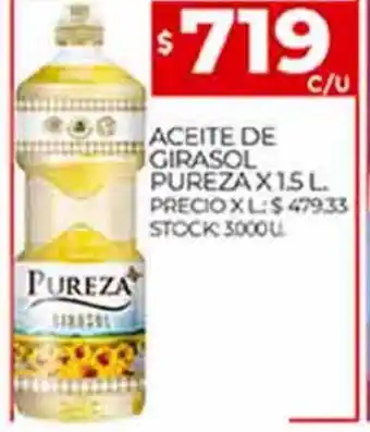 Supermercados DIA Aceite De Girasol Pureza x 1.5L oferta