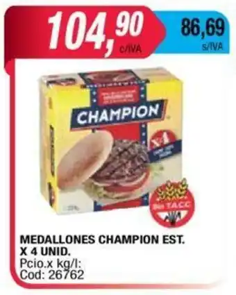 Maxiconsumo Champion Medallones EST. x 4 UNID. oferta