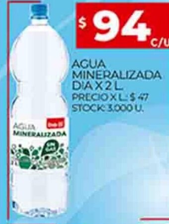 Supermercados DIA Agua Mineralizada Dia x 2L oferta